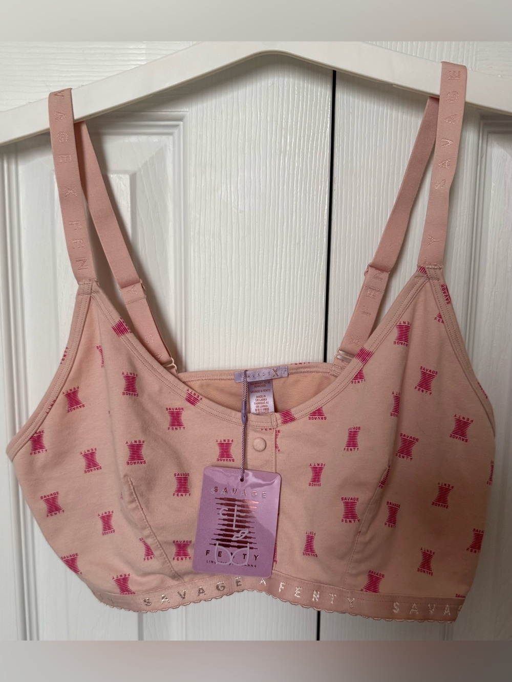 Savage X Fenty Blush Pink & Hot Pink Nursing Bra Bralette Rihanna